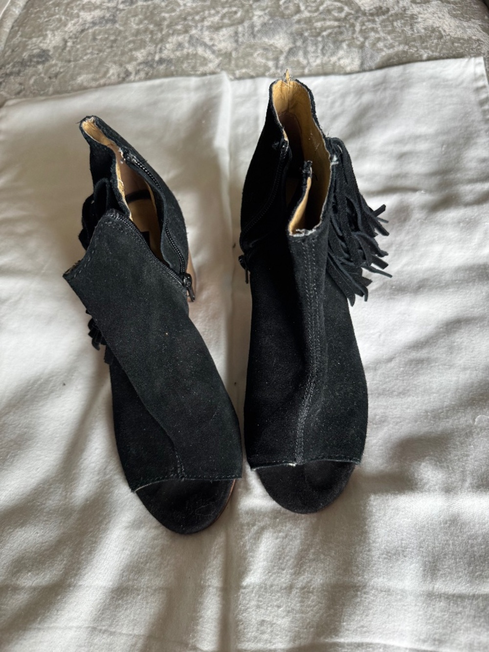 Kensie Open Toe Suede Short Boots
